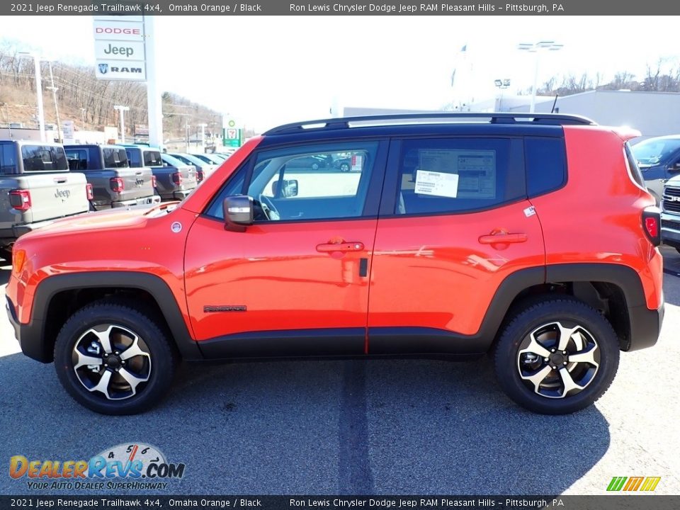 2021 Jeep Renegade Trailhawk 4x4 Omaha Orange / Black Photo #2