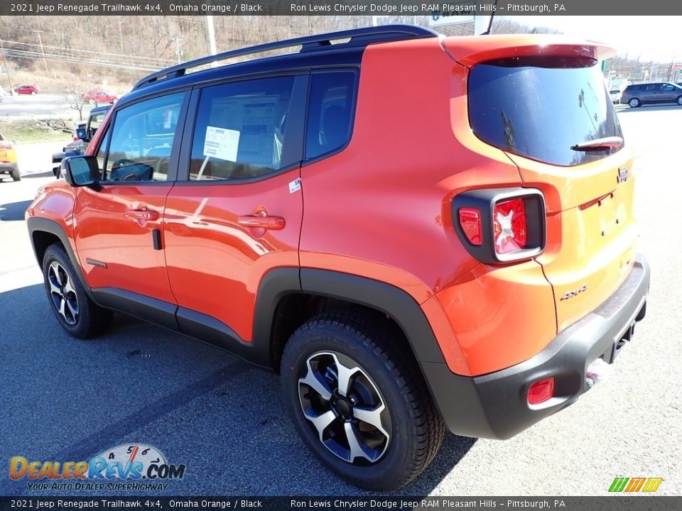 2021 Jeep Renegade Trailhawk 4x4 Omaha Orange / Black Photo #3