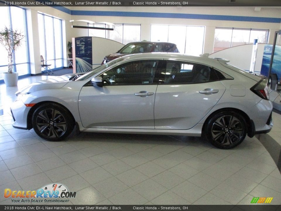 2018 Honda Civic EX-L Navi Hatchback Lunar Silver Metallic / Black Photo #10