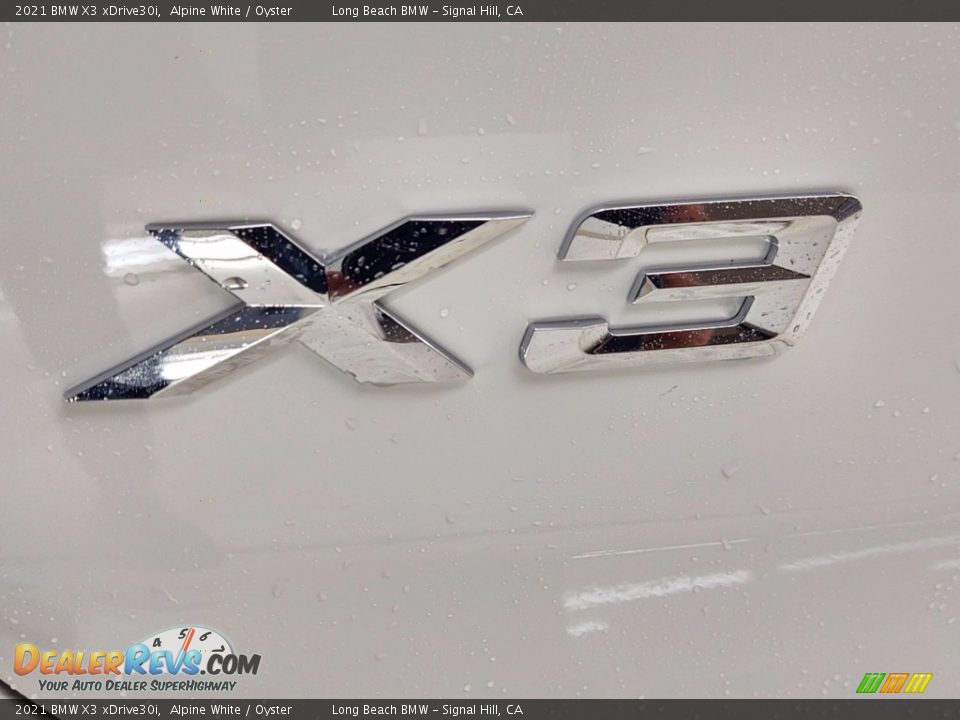 2021 BMW X3 xDrive30i Alpine White / Oyster Photo #8