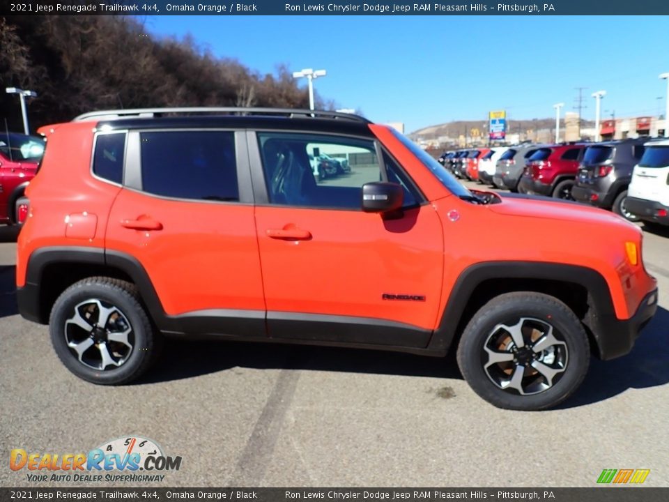 2021 Jeep Renegade Trailhawk 4x4 Omaha Orange / Black Photo #7