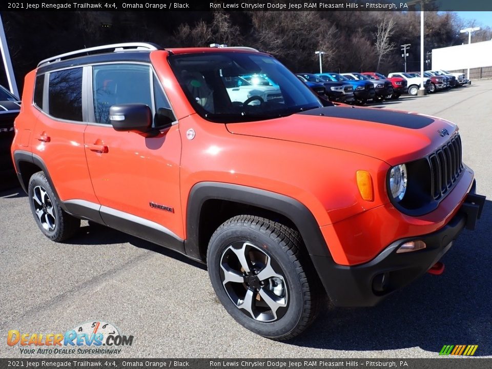 2021 Jeep Renegade Trailhawk 4x4 Omaha Orange / Black Photo #8