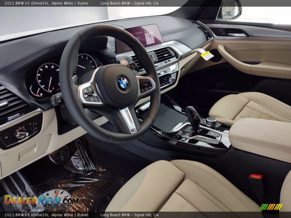 2021 BMW X3 xDrive30i Alpine White / Oyster Photo #11