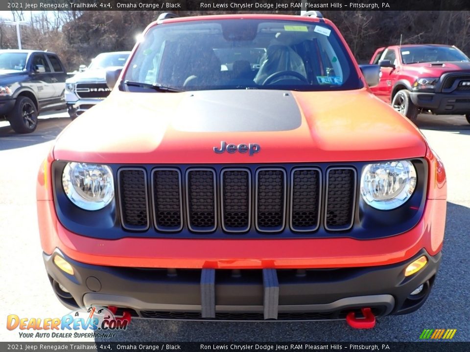 2021 Jeep Renegade Trailhawk 4x4 Omaha Orange / Black Photo #9