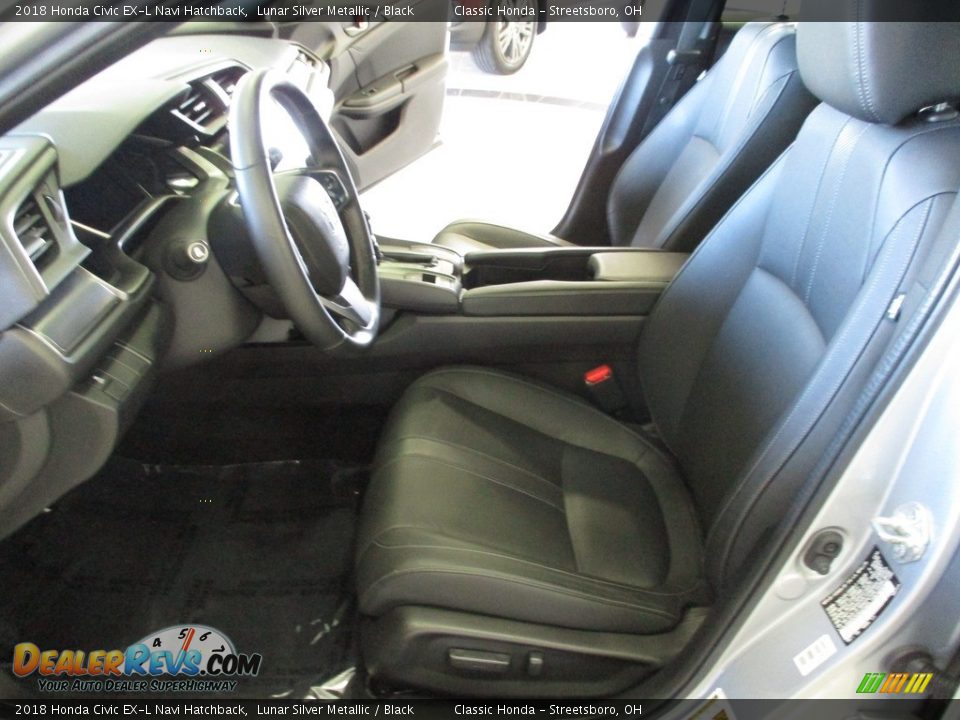 2018 Honda Civic EX-L Navi Hatchback Lunar Silver Metallic / Black Photo #27