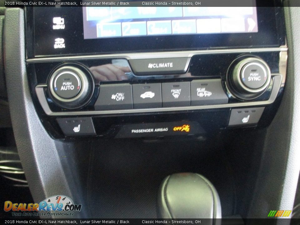 2018 Honda Civic EX-L Navi Hatchback Lunar Silver Metallic / Black Photo #31