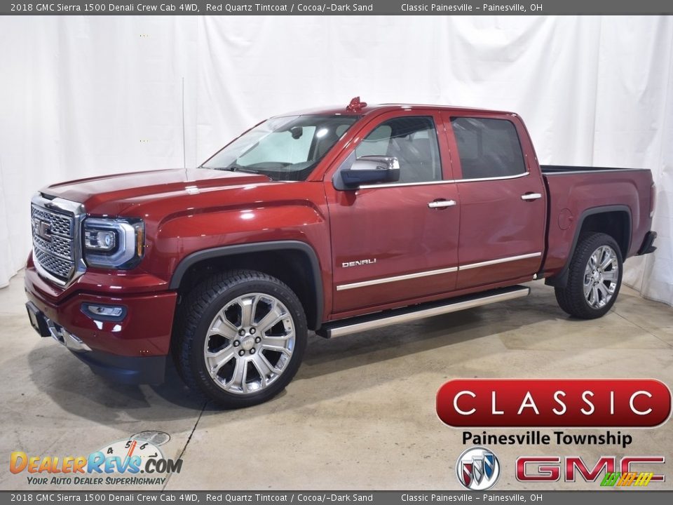 2018 GMC Sierra 1500 Denali Crew Cab 4WD Red Quartz Tintcoat / Cocoa/­Dark Sand Photo #1