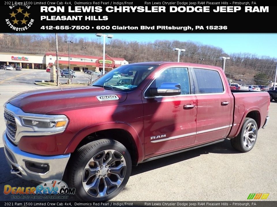 2021 Ram 1500 Limited Crew Cab 4x4 Delmonico Red Pearl / Indigo/Frost Photo #1