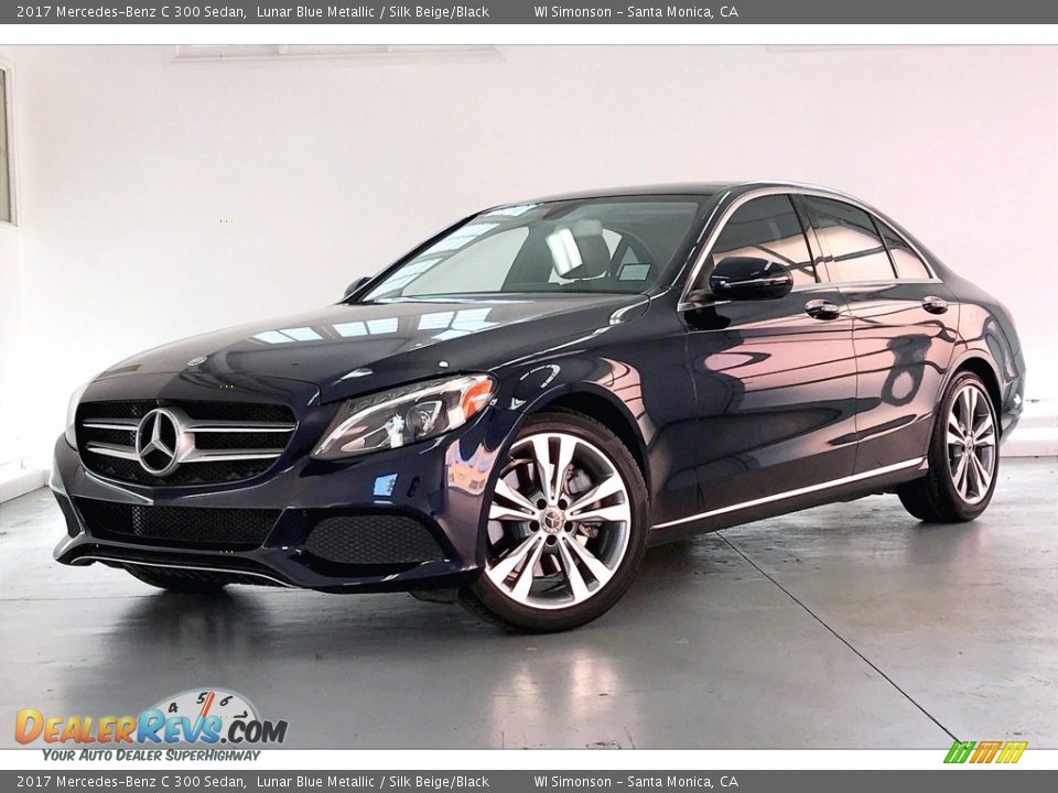 2017 Mercedes-Benz C 300 Sedan Lunar Blue Metallic / Silk Beige/Black Photo #12