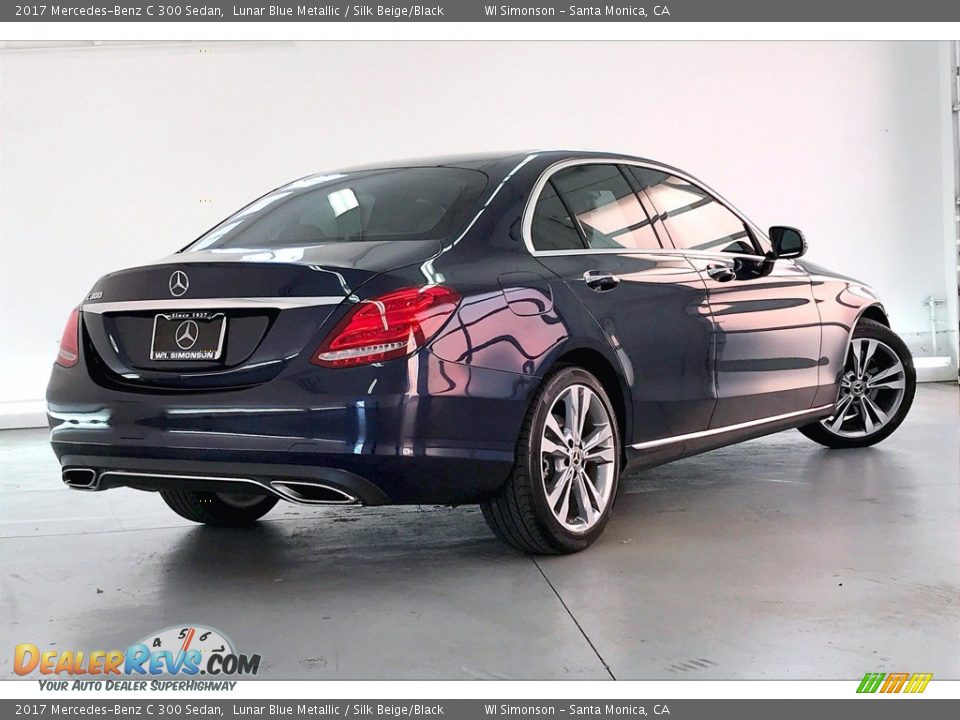 2017 Mercedes-Benz C 300 Sedan Lunar Blue Metallic / Silk Beige/Black Photo #13