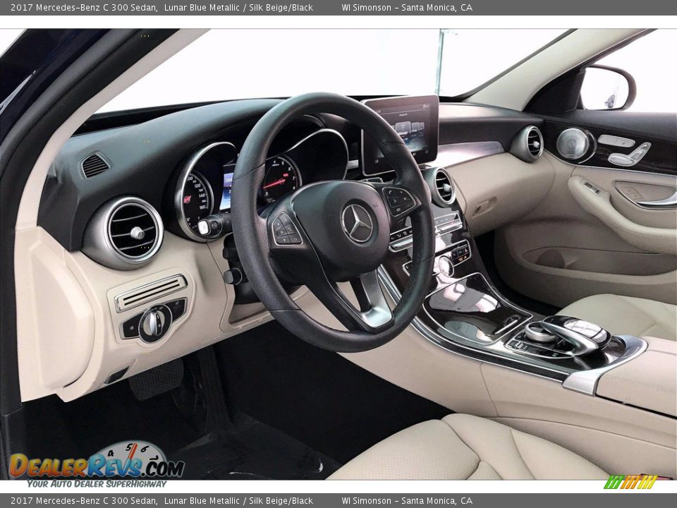 2017 Mercedes-Benz C 300 Sedan Lunar Blue Metallic / Silk Beige/Black Photo #14