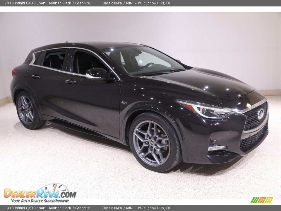 2018 Infiniti QX30 Sport Malbec Black / Graphite Photo #1