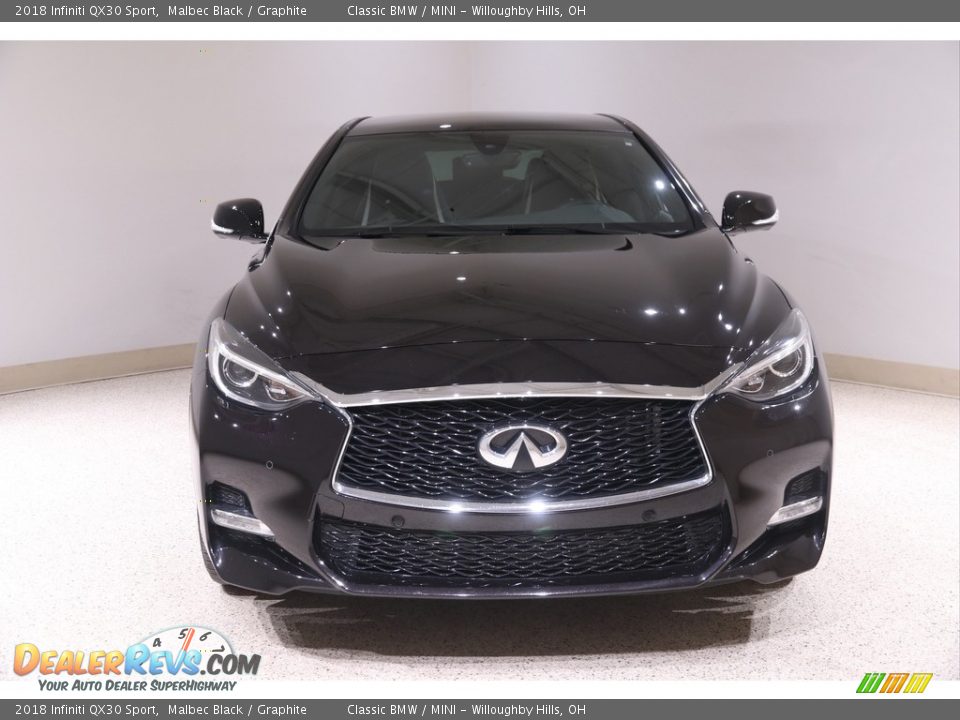 2018 Infiniti QX30 Sport Malbec Black / Graphite Photo #2