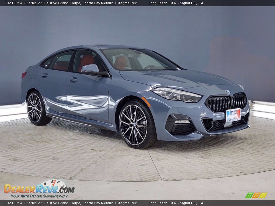 2021 BMW 2 Series 228i sDrive Grand Coupe Storm Bay Metallic / Magma Red Photo #1