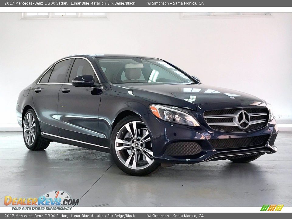 2017 Mercedes-Benz C 300 Sedan Lunar Blue Metallic / Silk Beige/Black Photo #34