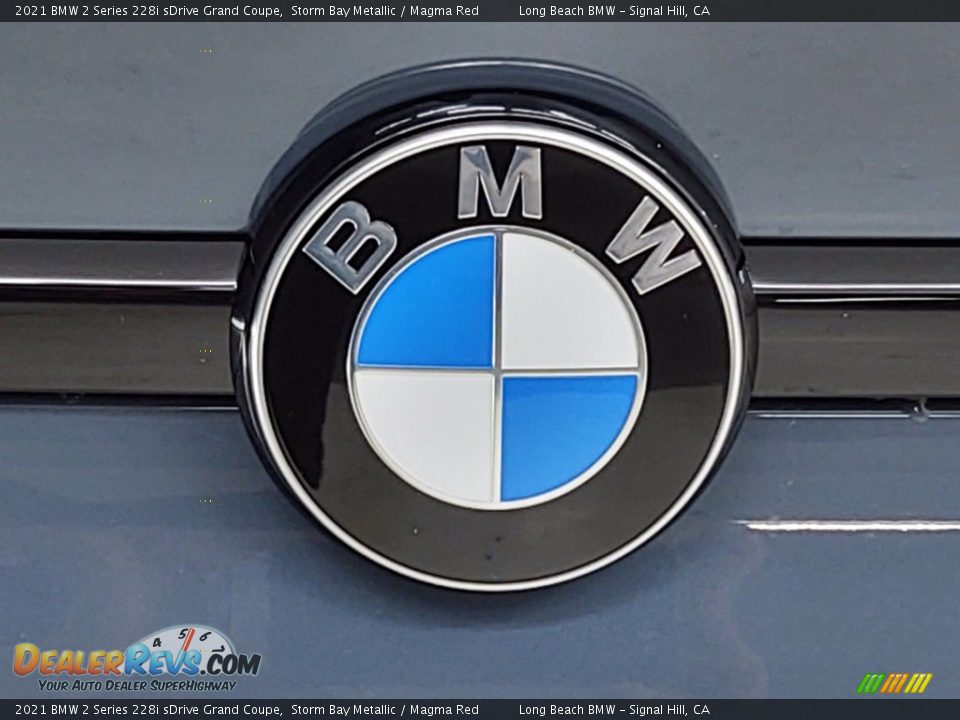 2021 BMW 2 Series 228i sDrive Grand Coupe Storm Bay Metallic / Magma Red Photo #7
