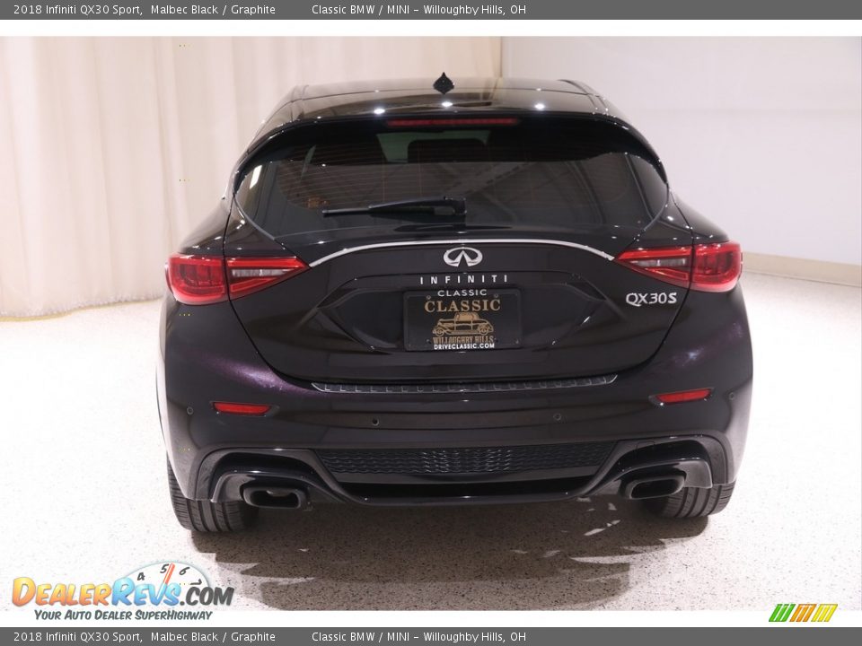 2018 Infiniti QX30 Sport Malbec Black / Graphite Photo #22