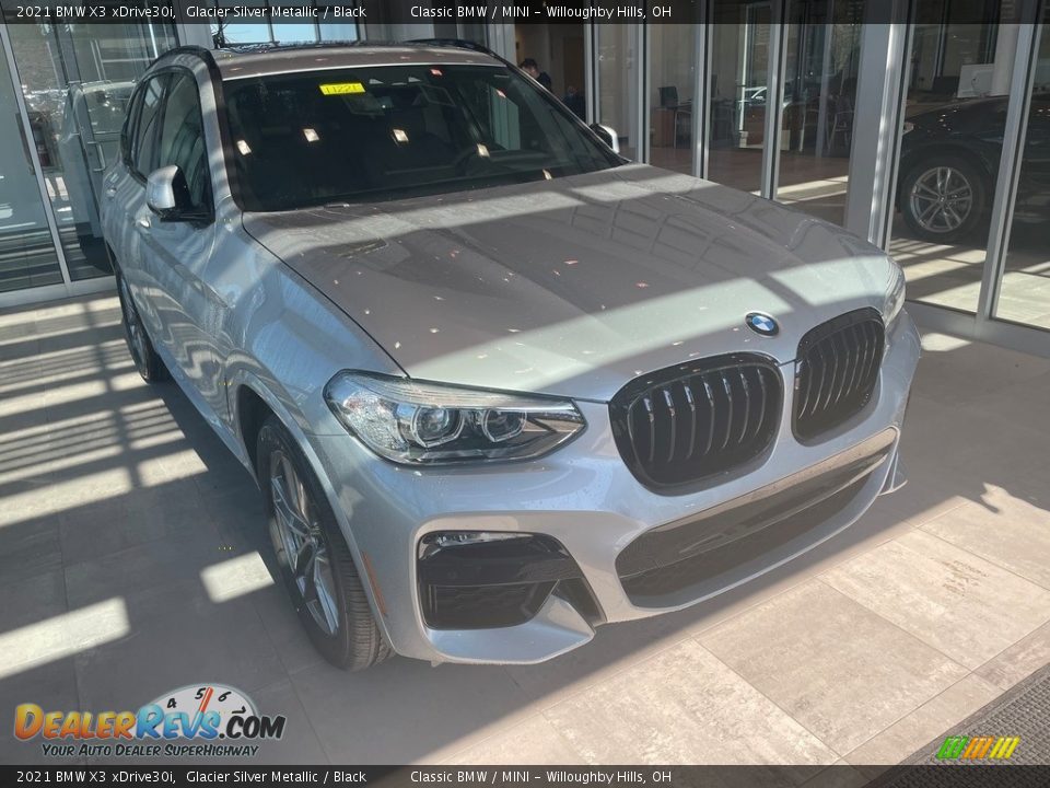 2021 BMW X3 xDrive30i Glacier Silver Metallic / Black Photo #1