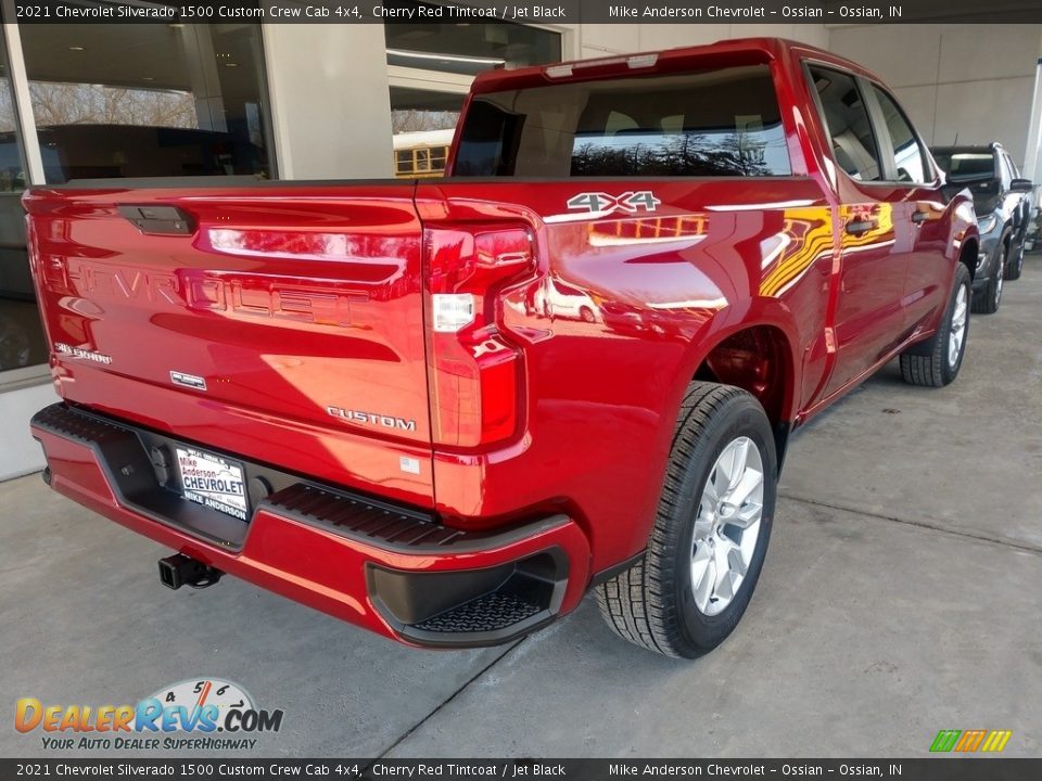 2021 Chevrolet Silverado 1500 Custom Crew Cab 4x4 Cherry Red Tintcoat / Jet Black Photo #4