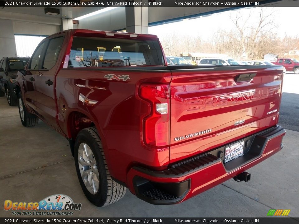 2021 Chevrolet Silverado 1500 Custom Crew Cab 4x4 Cherry Red Tintcoat / Jet Black Photo #7