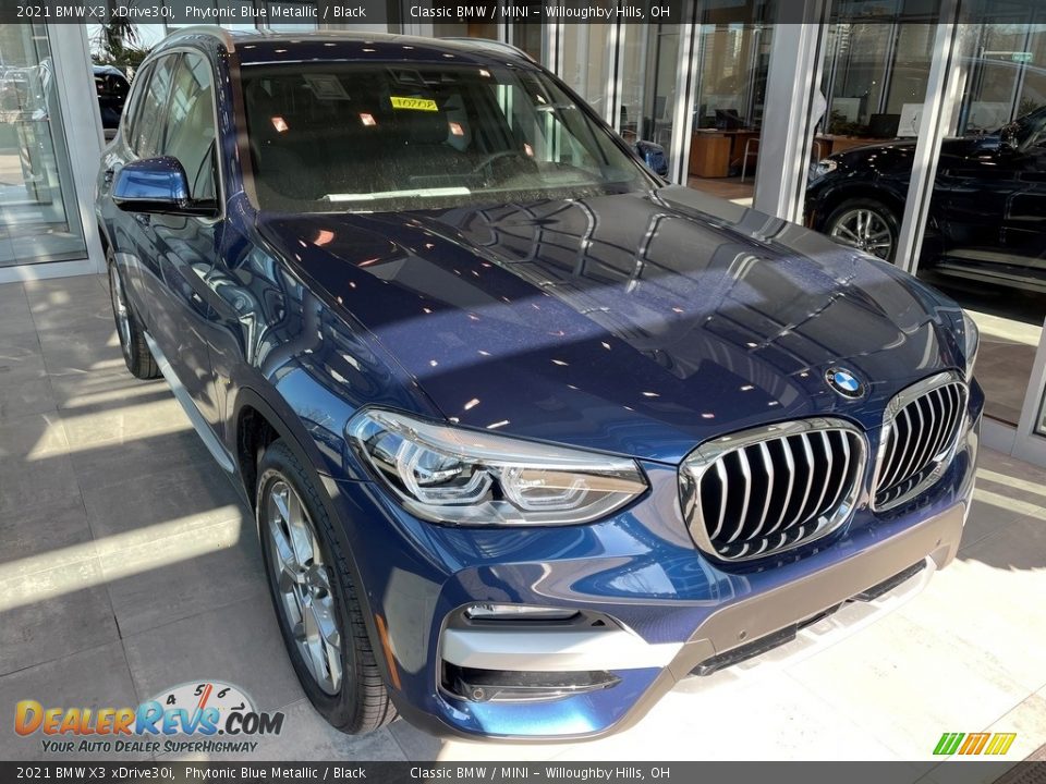 2021 BMW X3 xDrive30i Phytonic Blue Metallic / Black Photo #1