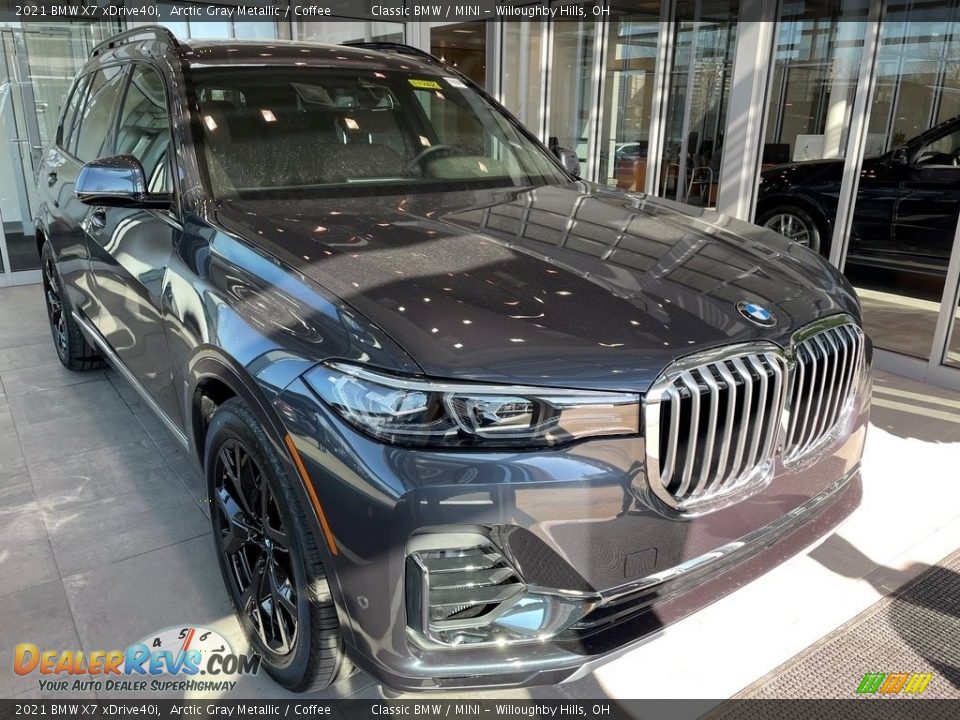 2021 BMW X7 xDrive40i Arctic Gray Metallic / Coffee Photo #1