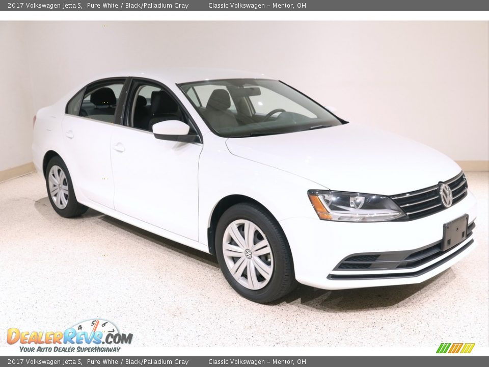2017 Volkswagen Jetta S Pure White / Black/Palladium Gray Photo #1