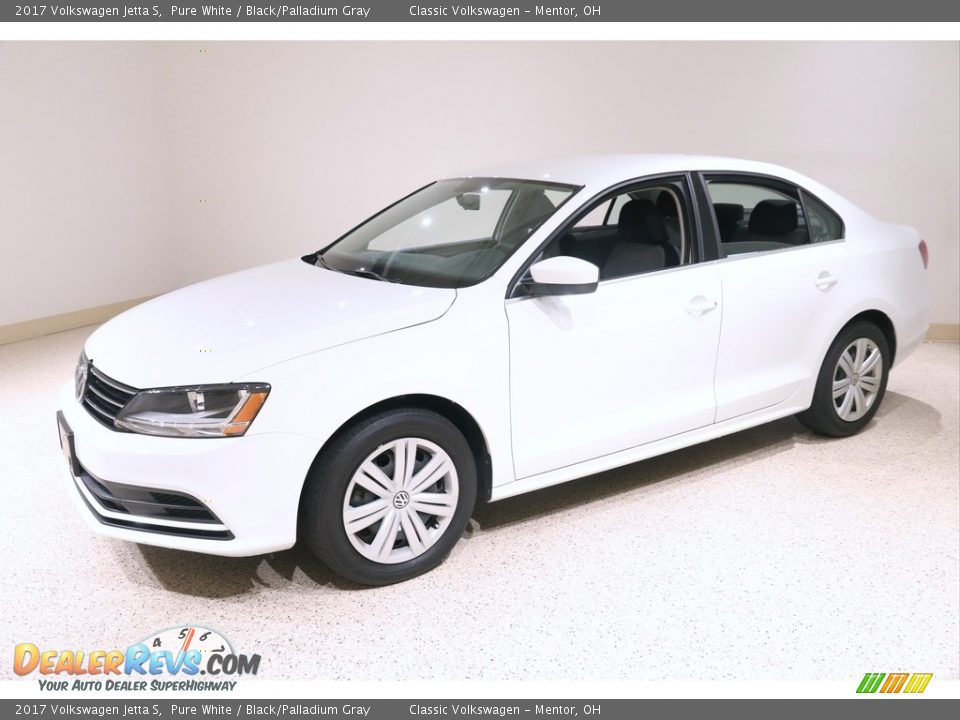 2017 Volkswagen Jetta S Pure White / Black/Palladium Gray Photo #3