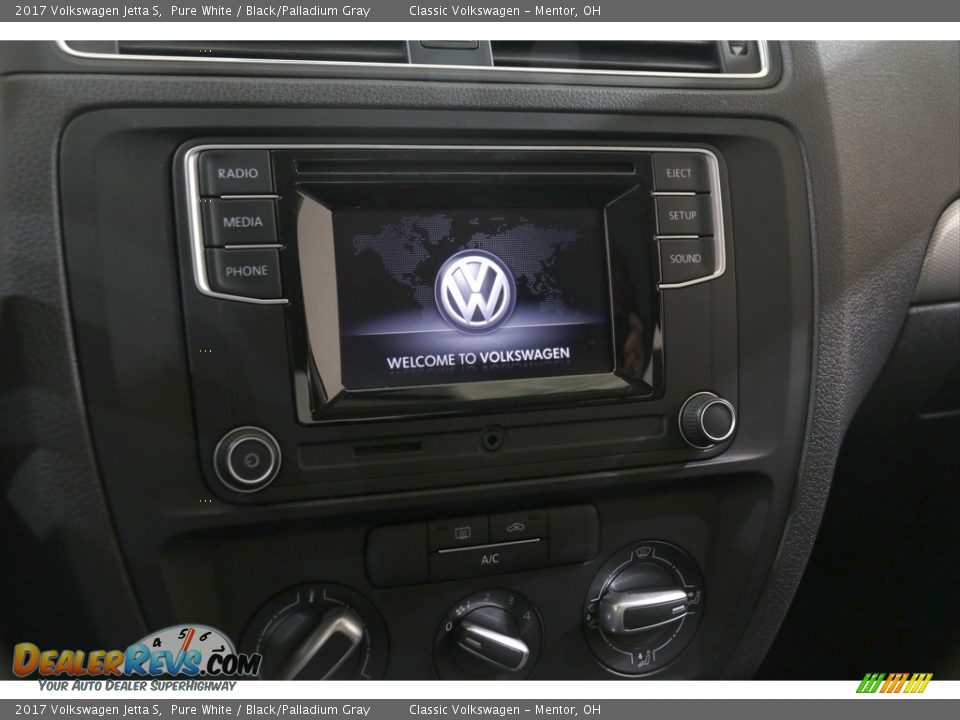 2017 Volkswagen Jetta S Pure White / Black/Palladium Gray Photo #8