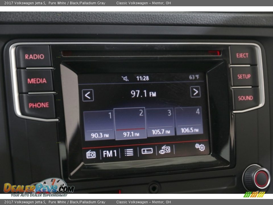 2017 Volkswagen Jetta S Pure White / Black/Palladium Gray Photo #9