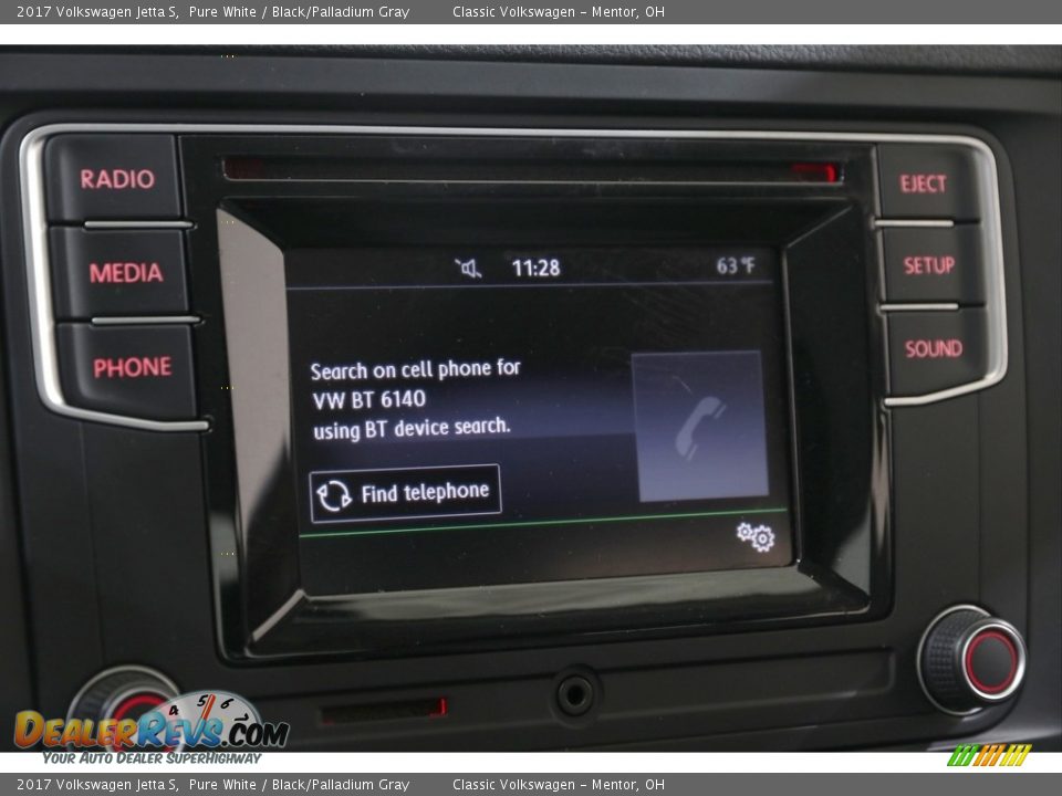 2017 Volkswagen Jetta S Pure White / Black/Palladium Gray Photo #10