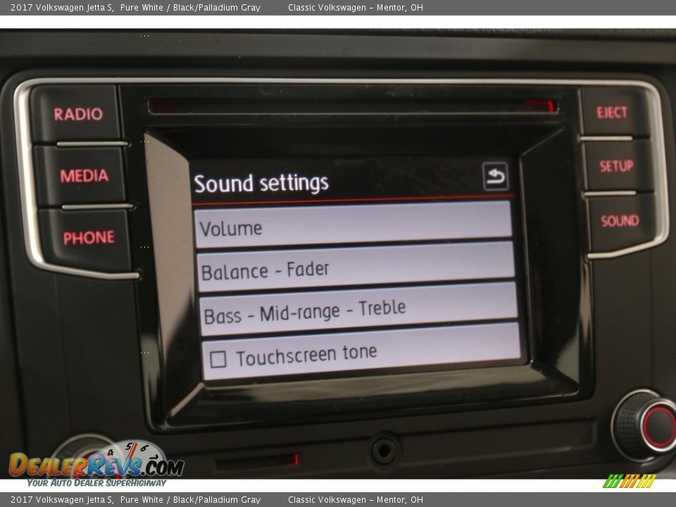 2017 Volkswagen Jetta S Pure White / Black/Palladium Gray Photo #12