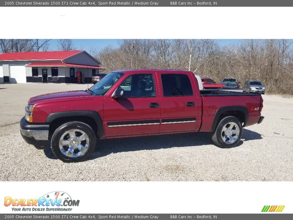 2005 Chevrolet Silverado 1500 Z71 Crew Cab 4x4 Sport Red Metallic / Medium Gray Photo #4