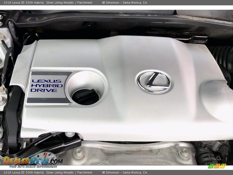 2016 Lexus ES 300h Hybrid 2.5 Liter Atkinson Cycle DOHC 16-Valve VVT-i 4 Cylinder Gasoline/Electric Hybrid Engine Photo #32