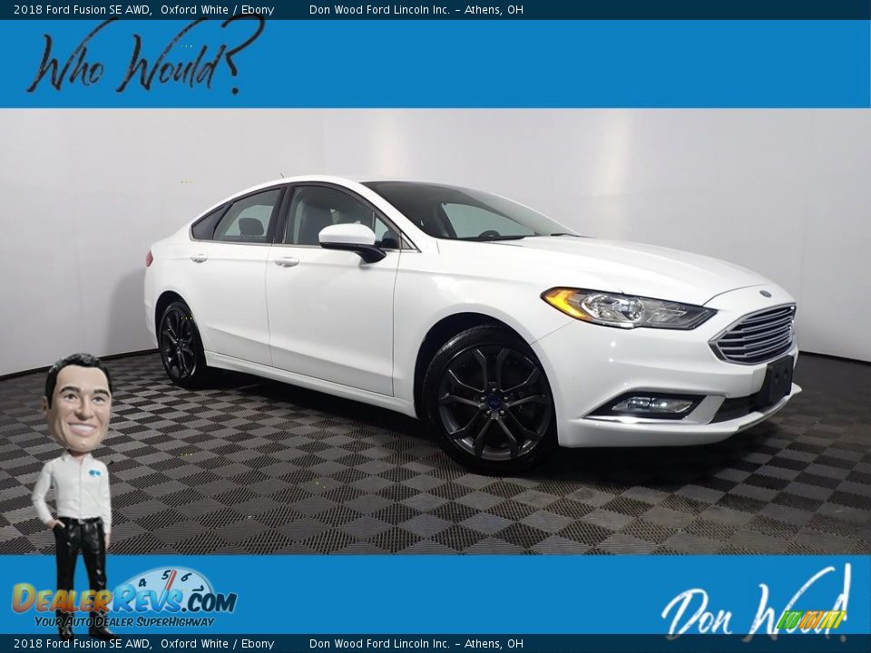 2018 Ford Fusion SE AWD Oxford White / Ebony Photo #1