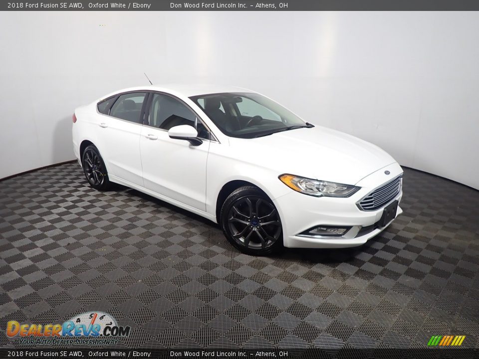 2018 Ford Fusion SE AWD Oxford White / Ebony Photo #3