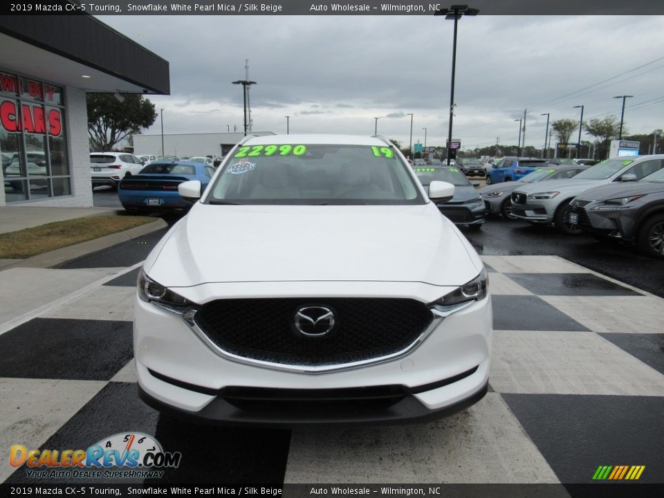 2019 Mazda CX-5 Touring Snowflake White Pearl Mica / Silk Beige Photo #2