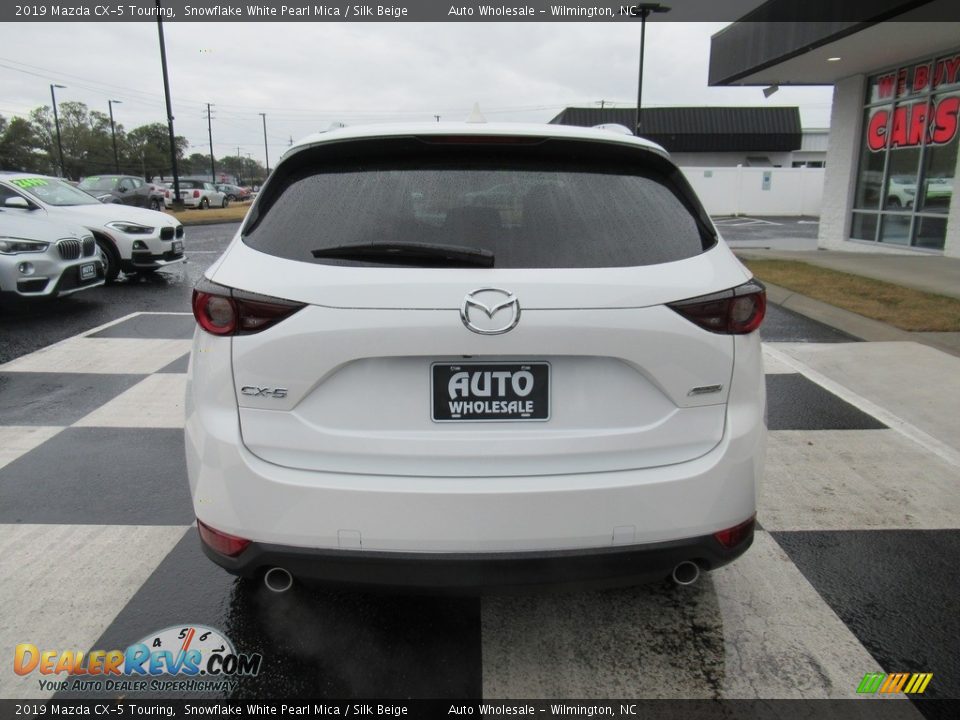 2019 Mazda CX-5 Touring Snowflake White Pearl Mica / Silk Beige Photo #4