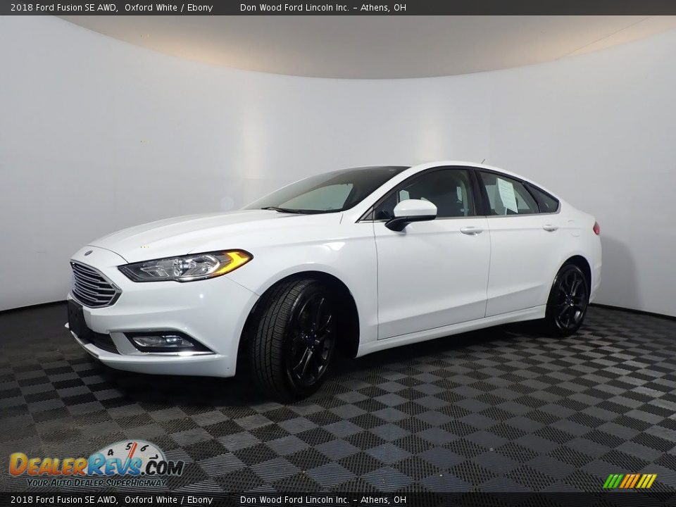 2018 Ford Fusion SE AWD Oxford White / Ebony Photo #8