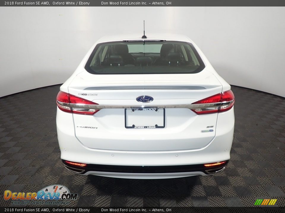 2018 Ford Fusion SE AWD Oxford White / Ebony Photo #13