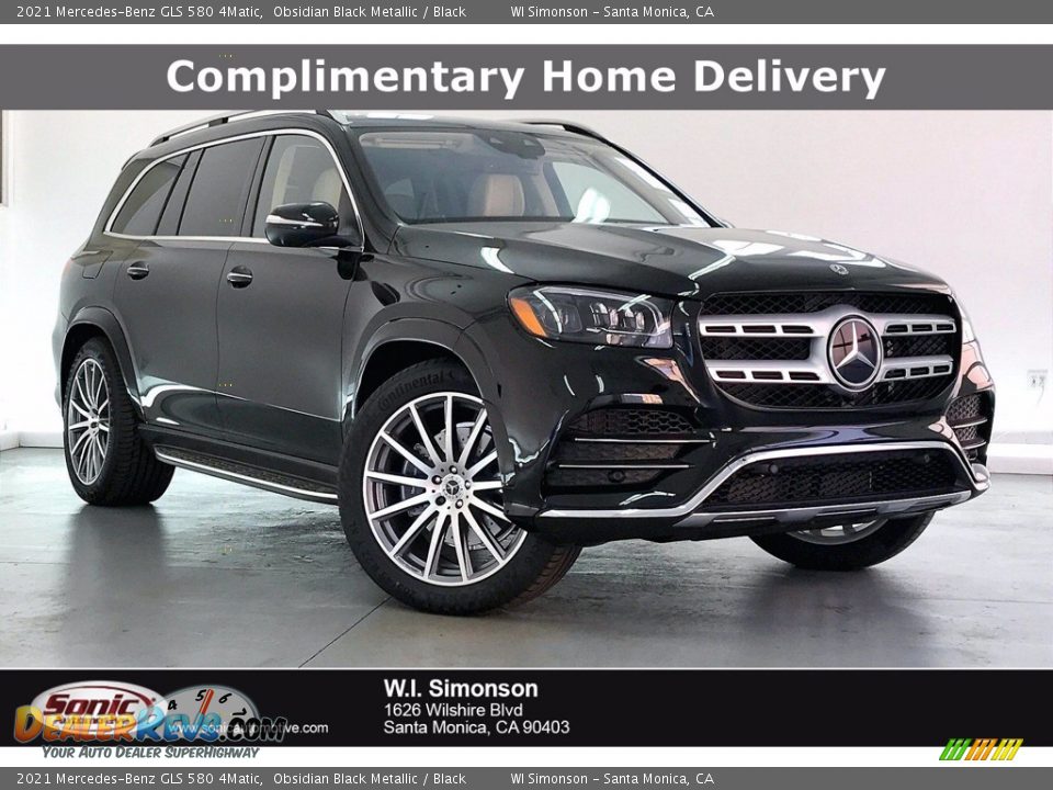 2021 Mercedes-Benz GLS 580 4Matic Obsidian Black Metallic / Black Photo #1