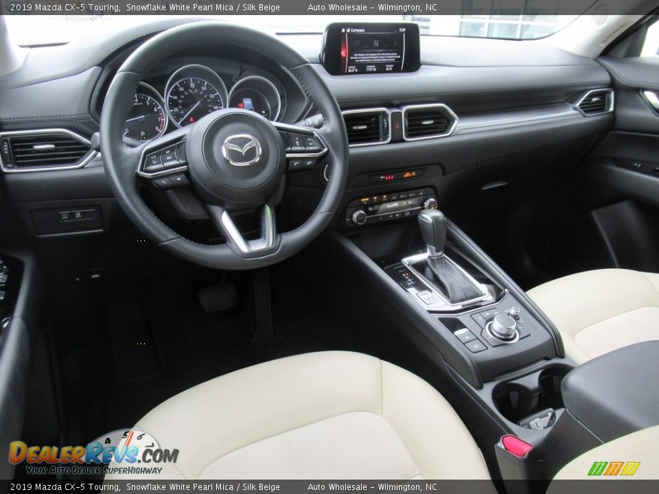 2019 Mazda CX-5 Touring Snowflake White Pearl Mica / Silk Beige Photo #15