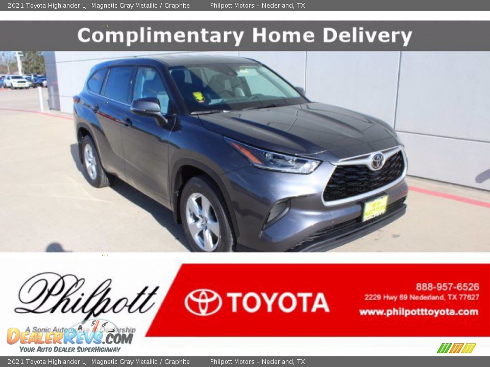 2021 Toyota Highlander L Magnetic Gray Metallic / Graphite Photo #1