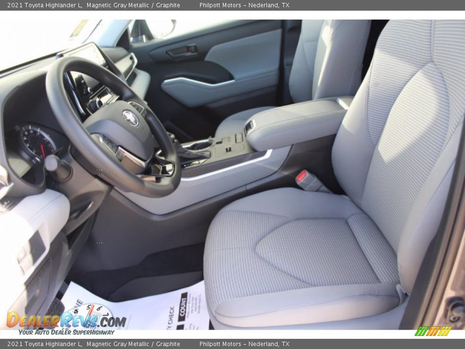 2021 Toyota Highlander L Magnetic Gray Metallic / Graphite Photo #10