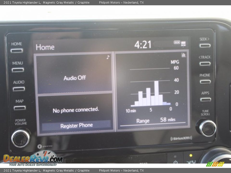 2021 Toyota Highlander L Magnetic Gray Metallic / Graphite Photo #15