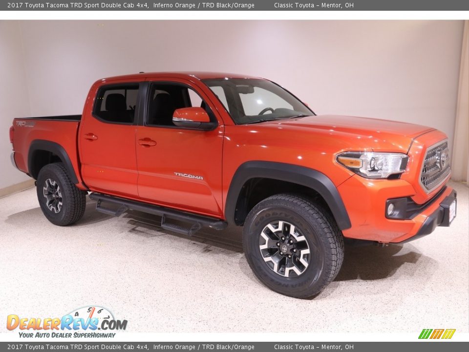 2017 Toyota Tacoma TRD Sport Double Cab 4x4 Inferno Orange / TRD Black/Orange Photo #1