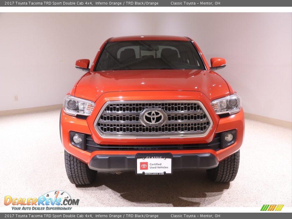 2017 Toyota Tacoma TRD Sport Double Cab 4x4 Inferno Orange / TRD Black/Orange Photo #2