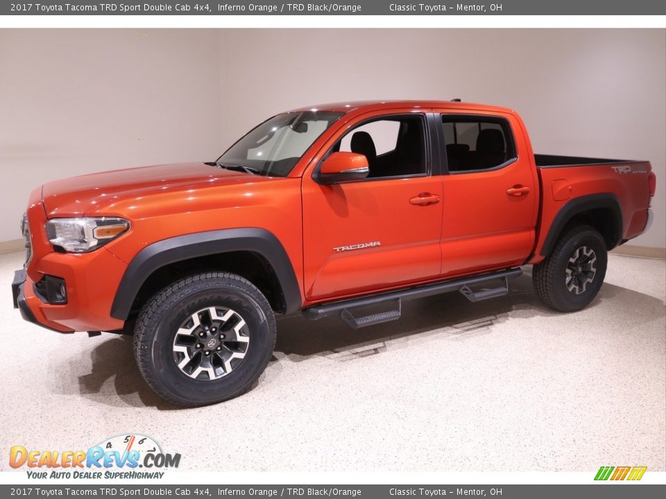 2017 Toyota Tacoma TRD Sport Double Cab 4x4 Inferno Orange / TRD Black/Orange Photo #3