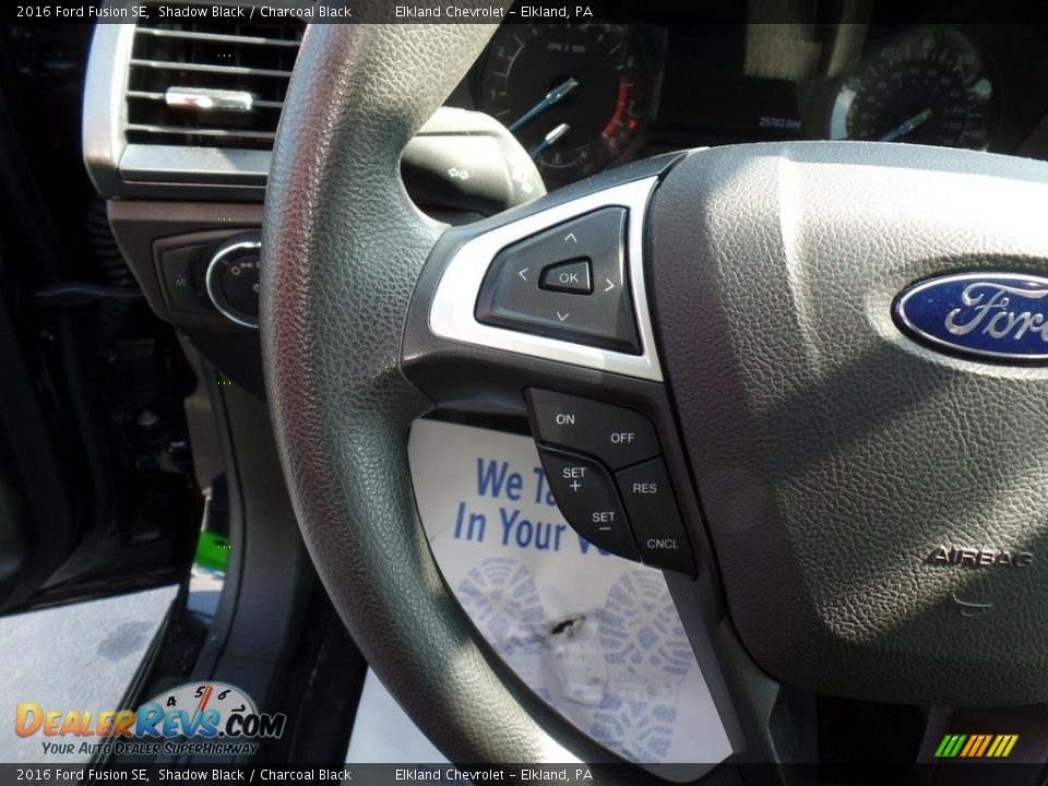 2016 Ford Fusion SE Shadow Black / Charcoal Black Photo #21