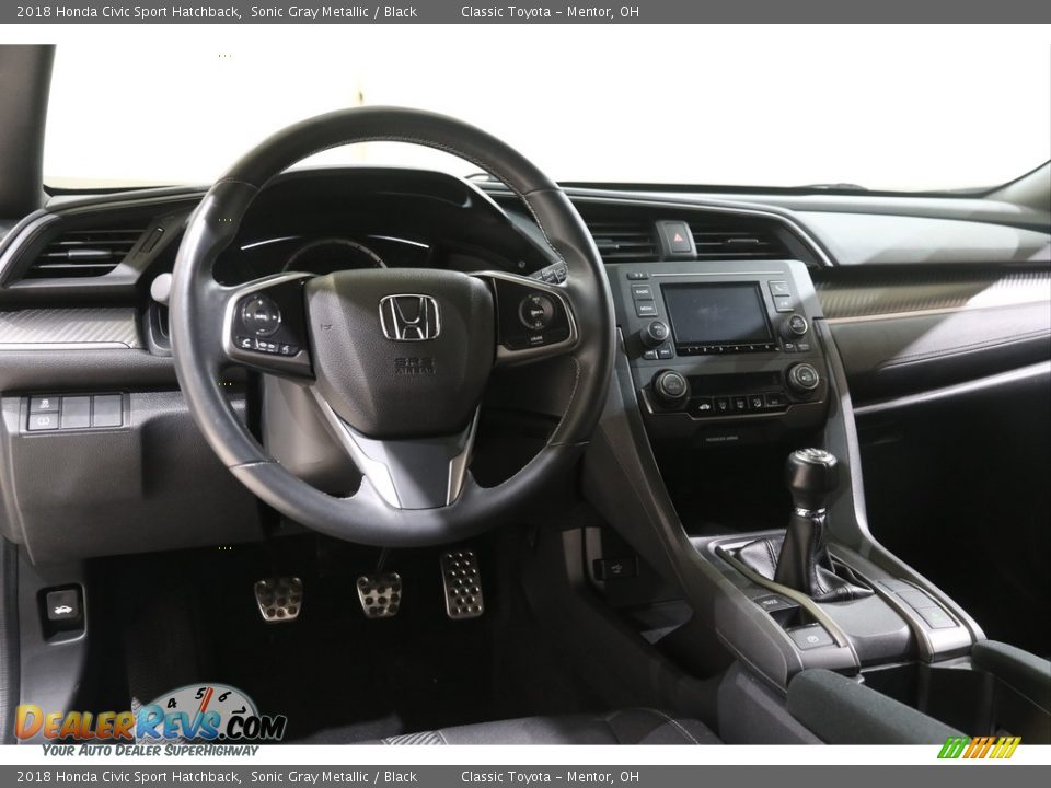 2018 Honda Civic Sport Hatchback Sonic Gray Metallic / Black Photo #6